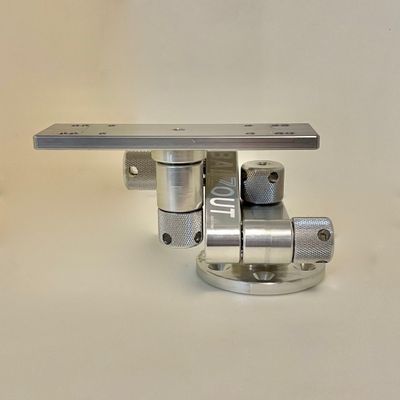 Balzout Silver 4" Bullet Base Aluminum Mount Fits Garmin Hummingbird Lowrance LGRB4-SLV