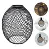 HOLIDYOYO Hollow Out Metal Lamp Shade Pastoral Style Decorative Cover for Pendant Ceiling Lights Retro Drum Shape for Home Restaurant Decor view 3