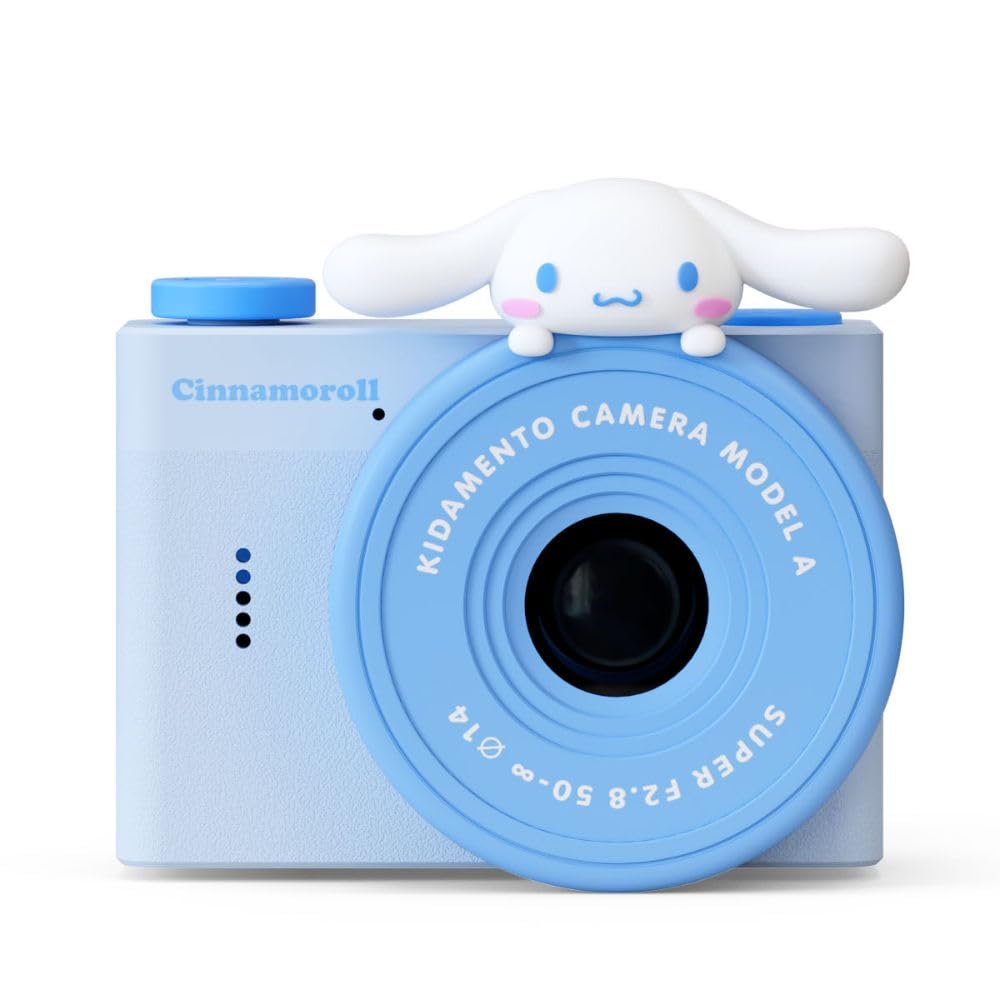 Cinnamoroll Mini Kids Digital Camera & Video Camcorder by Kidamento, 32GB Memory Card, Adjustable Soft Strap Lanyard, Scavenger Hunt Momento Book - Model A Cinnamoroll