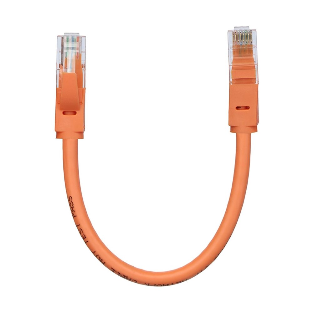 ACGTUY 20cm 30cm 50cm Short CAT 6 RJ45 Network LAN Cable Ethernet Patch Cord(Orange,0.5m)
