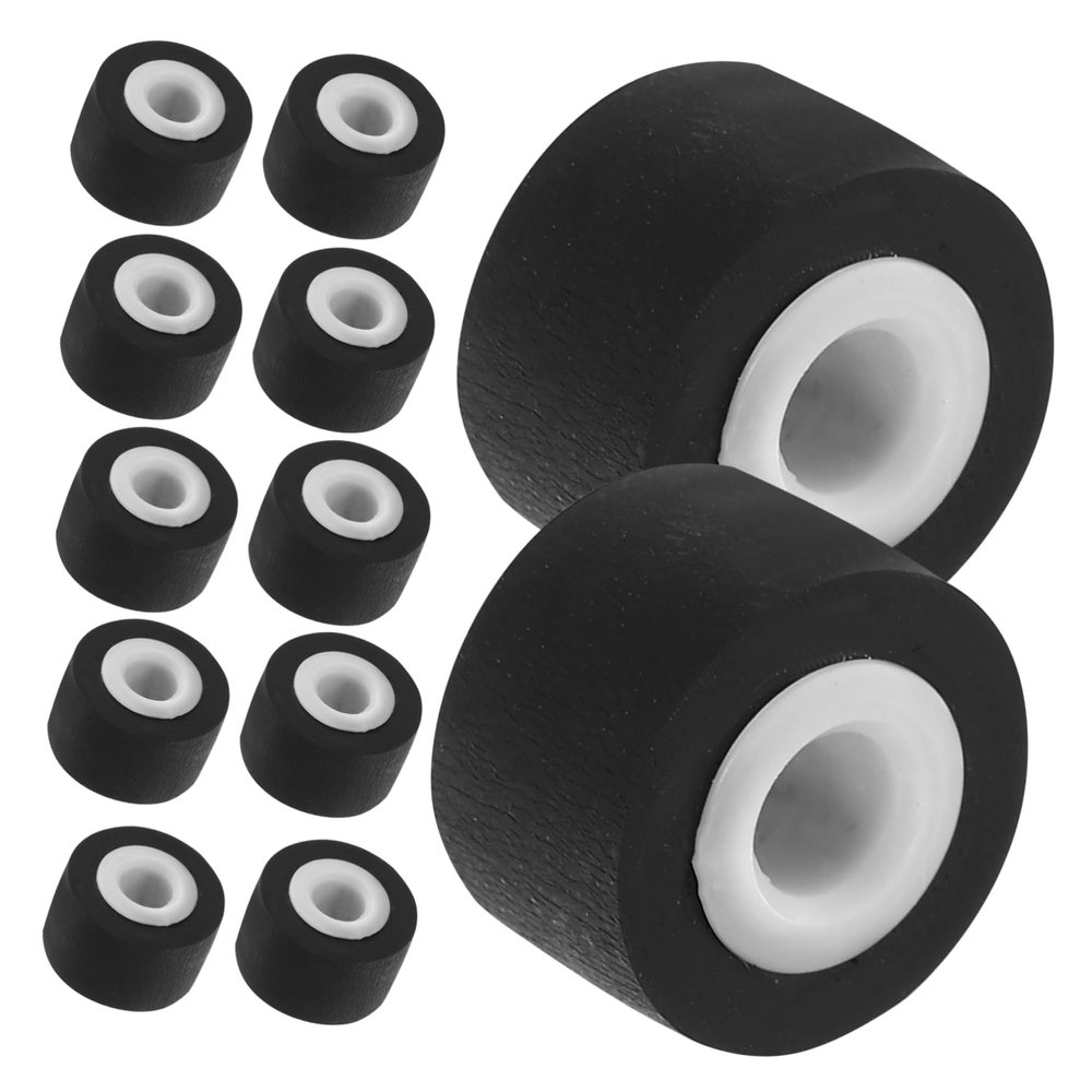 CIYODO 12pcs Pinch Roller Bearing Wheel for Video Recorder and Radio Tape Durable Rubber Pulley for Cassette Player Compact and Easy to Use Replacement Accessory
