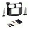 Car Stereo Kit Compatible with for 2010, 2011, 2012 & 2013 Toyota 4 Runner Single & Double Din (High Gloss Charcoal) and Wire Harness for Factory Amplied or JBL view 1