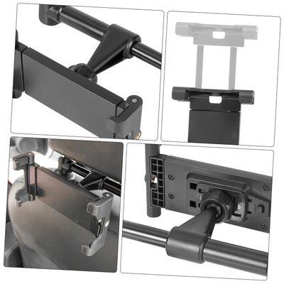 KONTONTY Adjustable Headrest Mount for Tablets and Phones Rotation Easy Installation for Back Seat During Road Trips Compatible with Devices