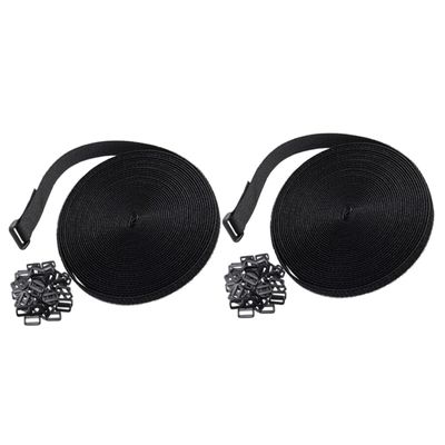 CORHAD 2sets Reusable Cable Strap Hook and Loop Fixing Straps for Wire Management Including Buckles Adjustable Cinch for Organizing Cables and Electronics