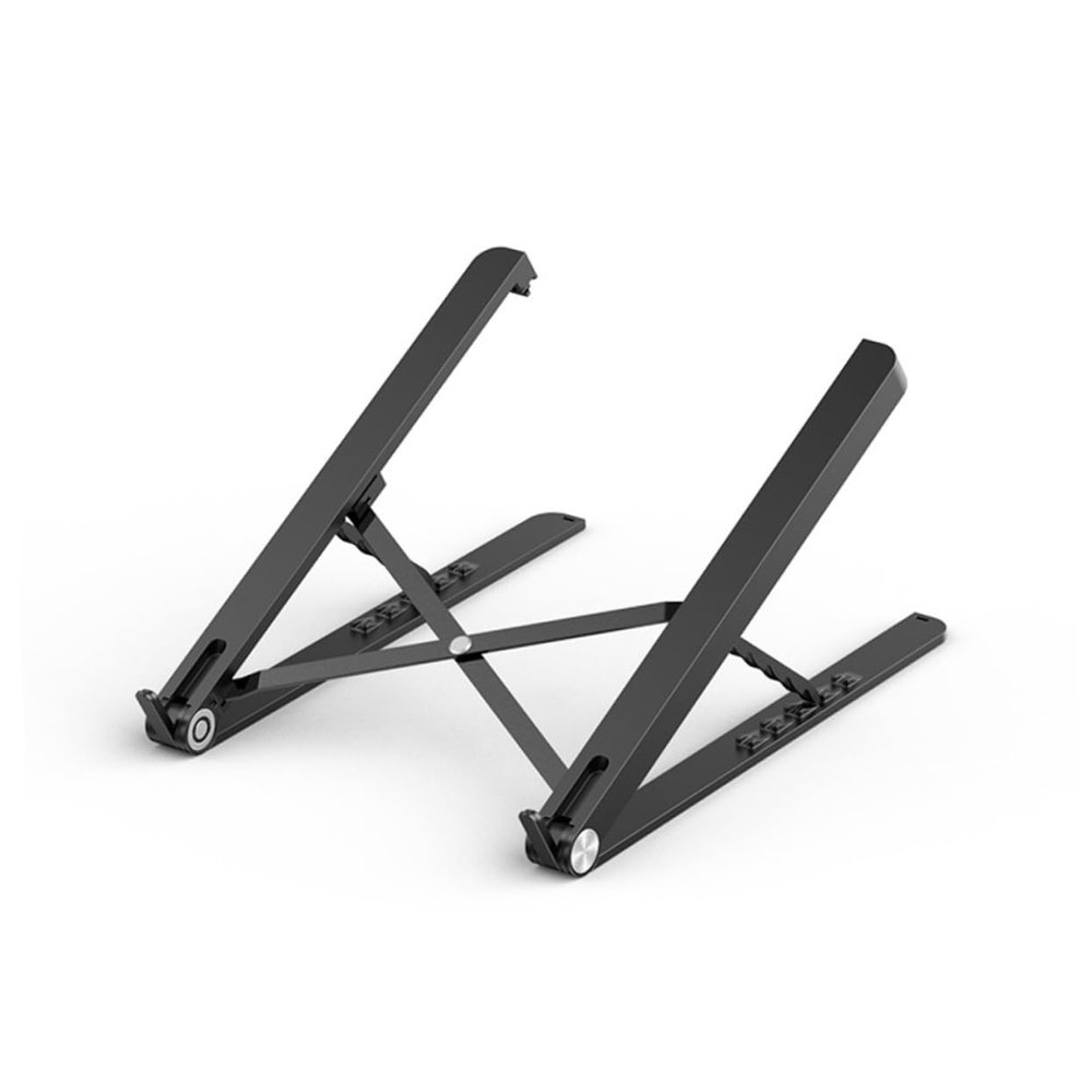 KONTONTY Portable Laptop Stand Ergonomic Heightening Bracket for Desk Use Lightweight Notebook Holder Black