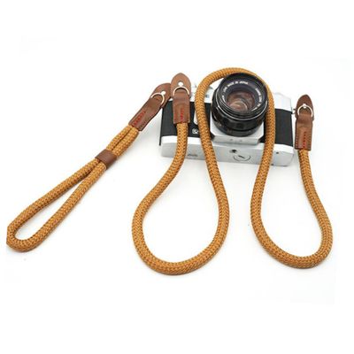 KICHOUSE Fashionable Leather Camera Rope Strap Comfortable Halter Strap for Compact and Micro-single Cameras Durable Design Elegant Coffee Color for Photography Enthusiasts