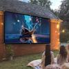 TAJMDGW Foldable Projector Screen 40inch 100inch 120inch Anti-Light Movie Screen Home Theater Wall Mounted Projection Screens Curtain for Backyard Camping(40 inch-16:9) view 3