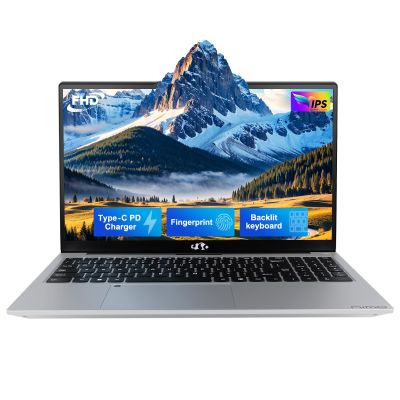 Ghost Manta 15.6 FHD Student Laptop, Intel Pentium Quad-Core N100(Beat to i3-1115G4, Up to 3.4GHz), 16GB RAM, 256GB SSD, 2 Years Warranty, 90 Days Return, Type-C 65W Charger, Fingerprint, Silver