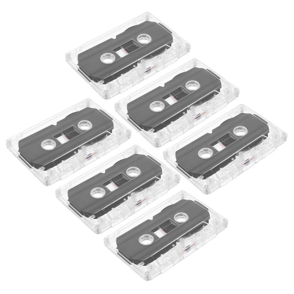 Yardenfun 6pcs Blank Audio Tapes for Recording Compatible Recorders for Lectures Interviews and Memos and Reliable Cassette Tapes