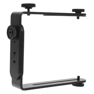 KONTONTY Metal l Bracket for Camera Mounting Speedlight Bracket 1/4 Screw Holes and Nuts for Camcorder