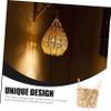 Yardenfun 2pcs Small Bamboo Lampshades Woven Lampshade Covers for Ceiling Light Easy Install view 2