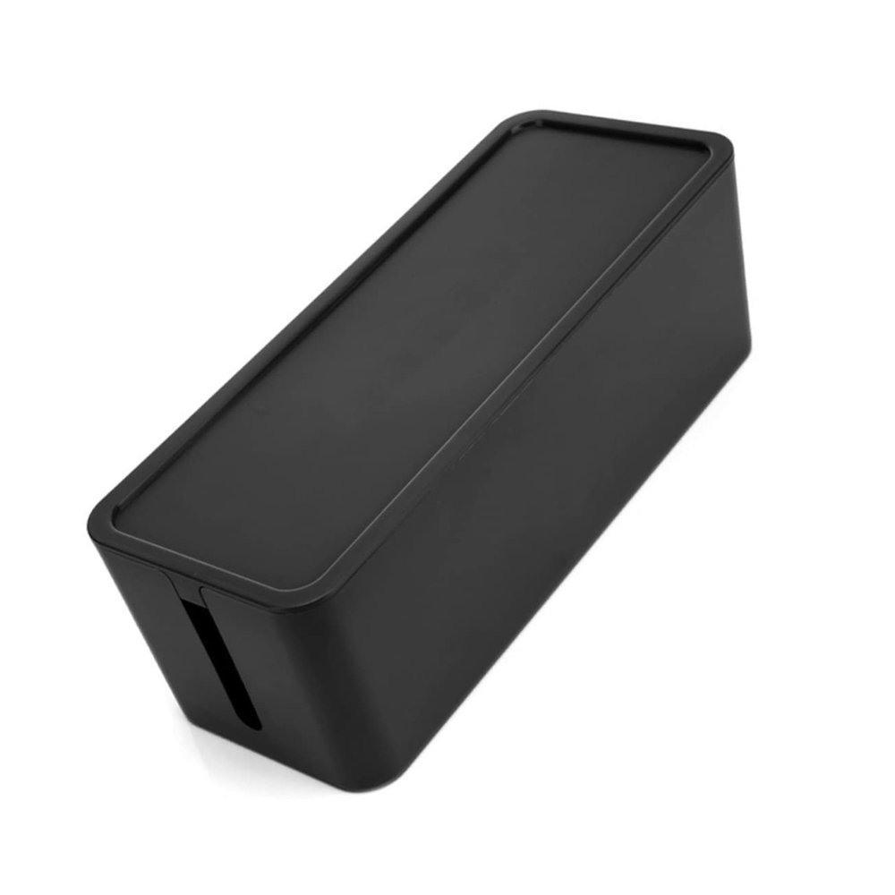 CIYODO Box Black Organizer for Desk Tv and Computer Cable Storage Case Cover for Hiding Cords and Adapters for Use