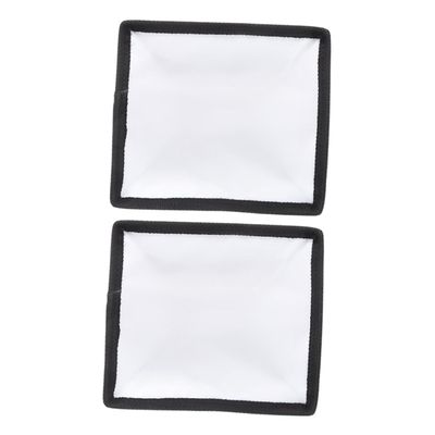 KONTONTY 2pcs Foldable Diffuser Sock for Flash Soft Light Cover Accessory for Video Recording Live Streaming Portrait Photography Use