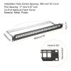 MECCANIXITY 1U Blank Key Stone Shielded Network 24-Port Patch Panel, 19inch Rack & Wall Mountable Patch Bay with Network Module for Servers Network, Multi Terminal Services view 2