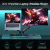 Pholiten Monitor and Laptop Mount for Max 32 Screen and 17 Notebook, Dual Monitor Mount Holds up to 22lbs,Laptop Tray Stand with Gas Spring Arm view 4