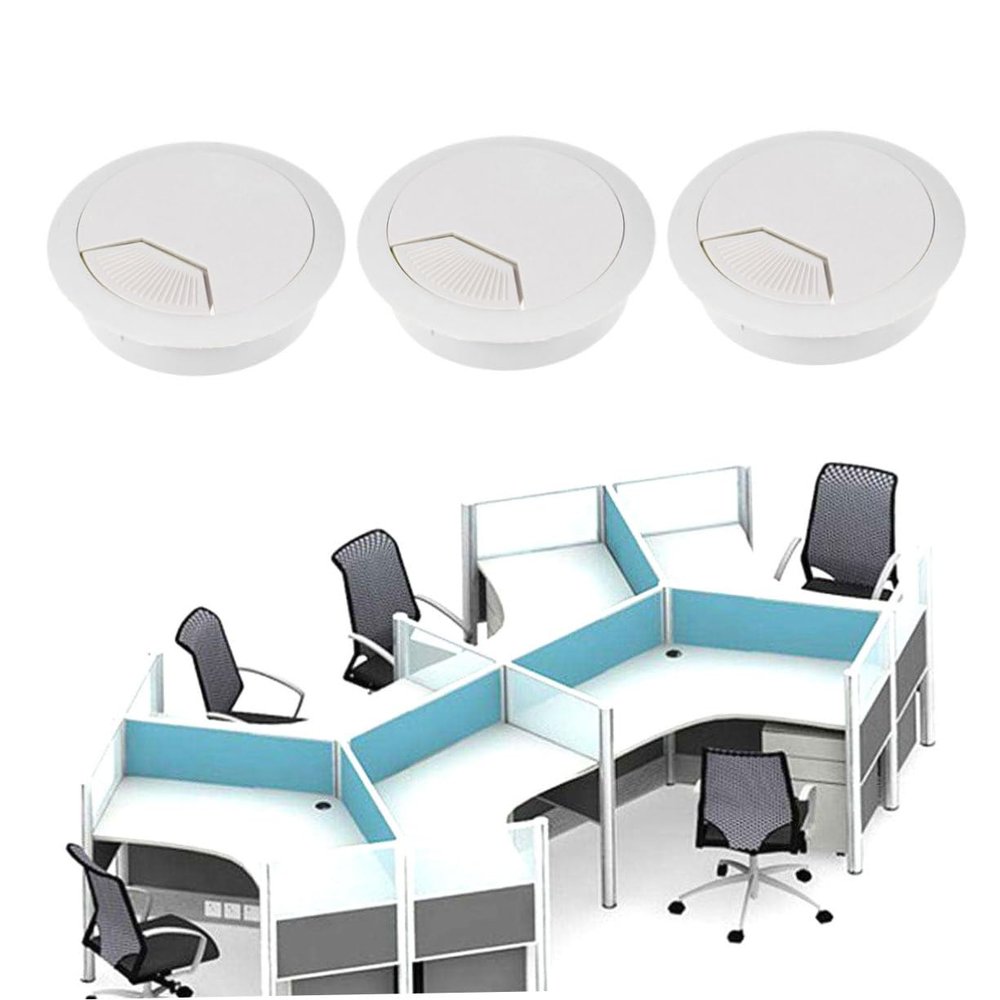 FELTECHELECTR 12pcs Desk Grommet Cable Cover for Computer Desk Diameter Cable Hole Grommet Management Corner Cord