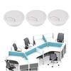 FELTECHELECTR 12pcs Desk Grommet Cable Cover for Computer Desk Diameter Cable Hole Grommet Management Corner Cord view 1