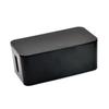 FELTECHELECTR Power Cord Storage Box Black Plastic Organizer Power Strip Charger Storage Cable Holder Wire Organizer for Home Office view 1