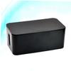 FELTECHELECTR Power Cord Storage Box Black Plastic Organizer Power Strip Charger Storage Cable Holder Wire Organizer for Home Office view 2