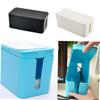 FELTECHELECTR Power Cord Storage Box Black Plastic Organizer Power Strip Charger Storage Cable Holder Wire Organizer for Home Office view 3