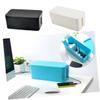 FELTECHELECTR Power Cord Storage Box Black Plastic Organizer Power Strip Charger Storage Cable Holder Wire Organizer for Home Office view 4