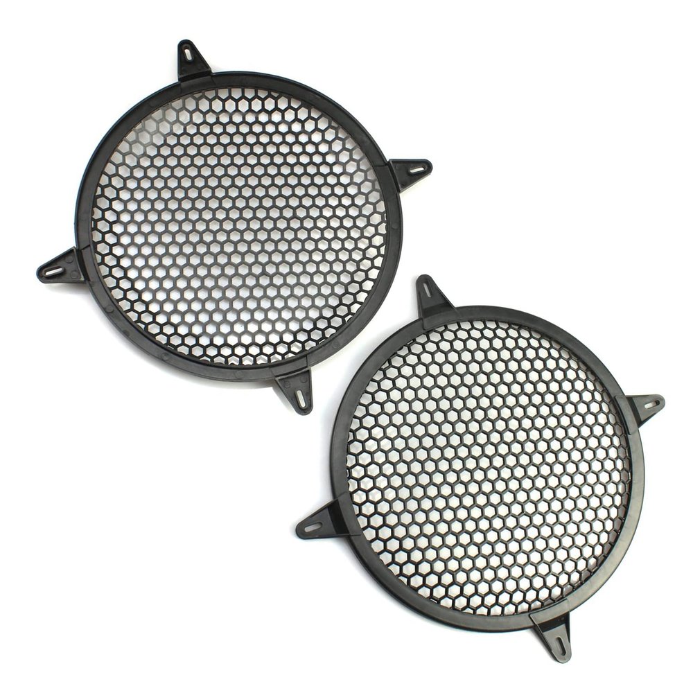 Auttoop 2Pack 12" Speaker Grills Subwoofer Grill Waffle Grill Guard Protector Covers with Mounting Screws ABS Mesh Round Subwoofer Speaker Cover