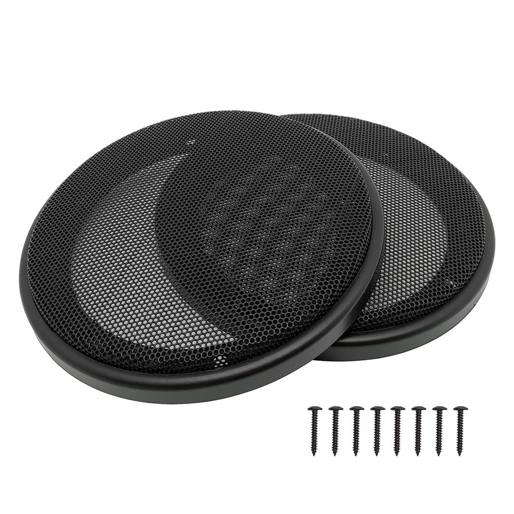 Karlass 2Pack 5" Speaker Grill Covers Car Speaker Subwoofer Guard Protector, ABS Plastic Frame with Metal Mesh Black
