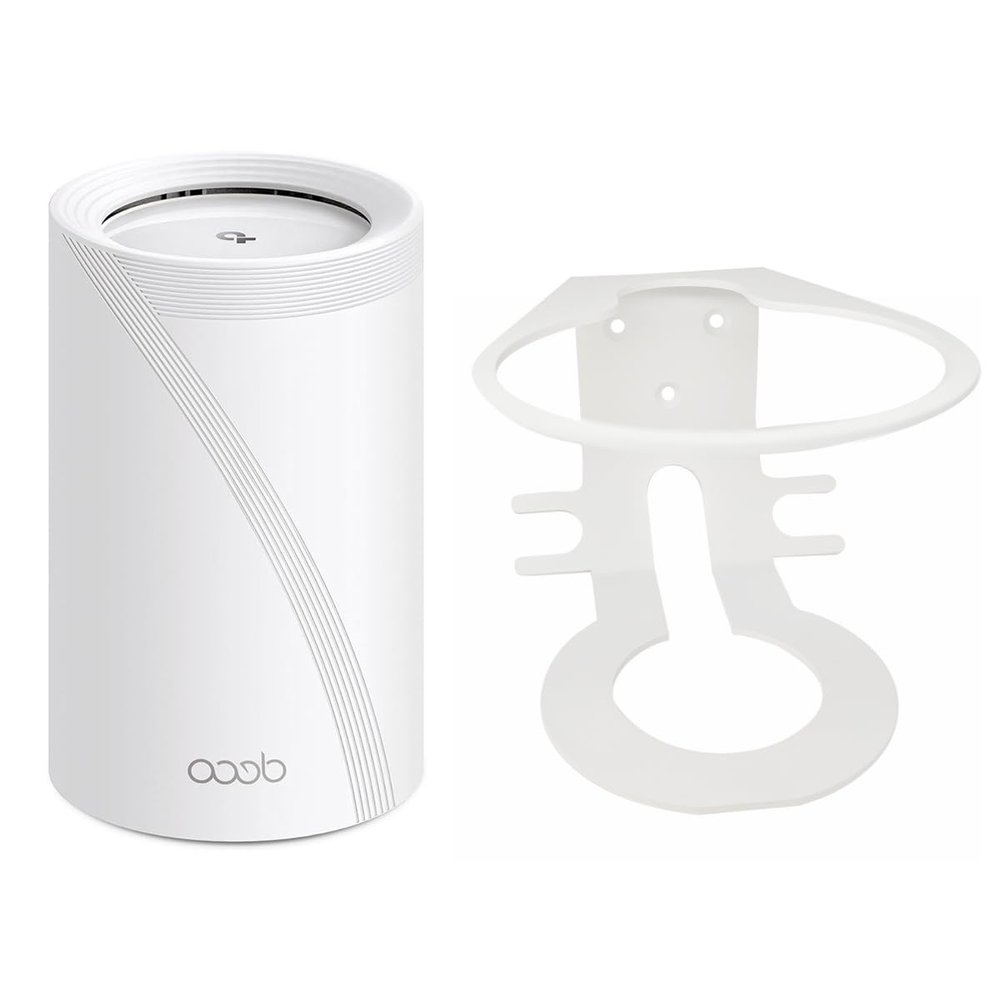 Roolaudk Wall Mount for TP-Link Deco BE63/ BE65/BE10000 Mesh Wi-Fi 7 System, Sturdy Metal Made Mount Stand Holder, Space-Saving Wall Hanging Bracket Holder Come with Cable Organizer Bracket