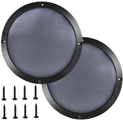 Karlass 2Pack 8" Speaker Subwoofer Grill Grille Cover with Metal Mesh and Black Plastic Rim for Car Home Speakers