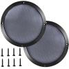 Karlass 2Pack 8" Speaker Subwoofer Grill Grille Cover with Metal Mesh and Black Plastic Rim for Car Home Speakers view 1