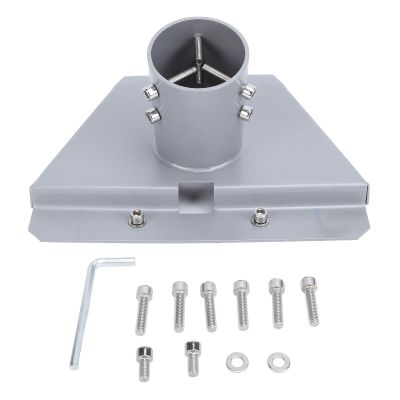 Steel Pipe Adapter Mount, Strong Satellite Internet Pole Adapter Mount, Multifunctional Design to Ensure Stable Reception