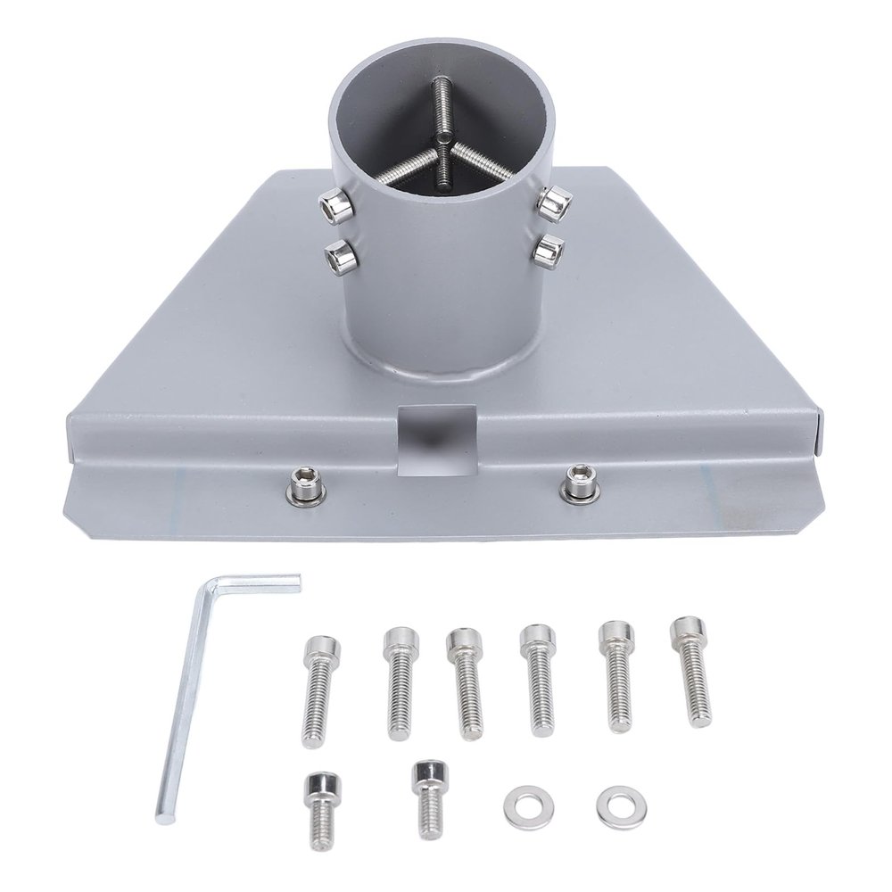 Steel Pipe Adapter Mount, Strong Satellite Internet Pole Adapter Mount, Multifunctional Design to Ensure Stable Reception