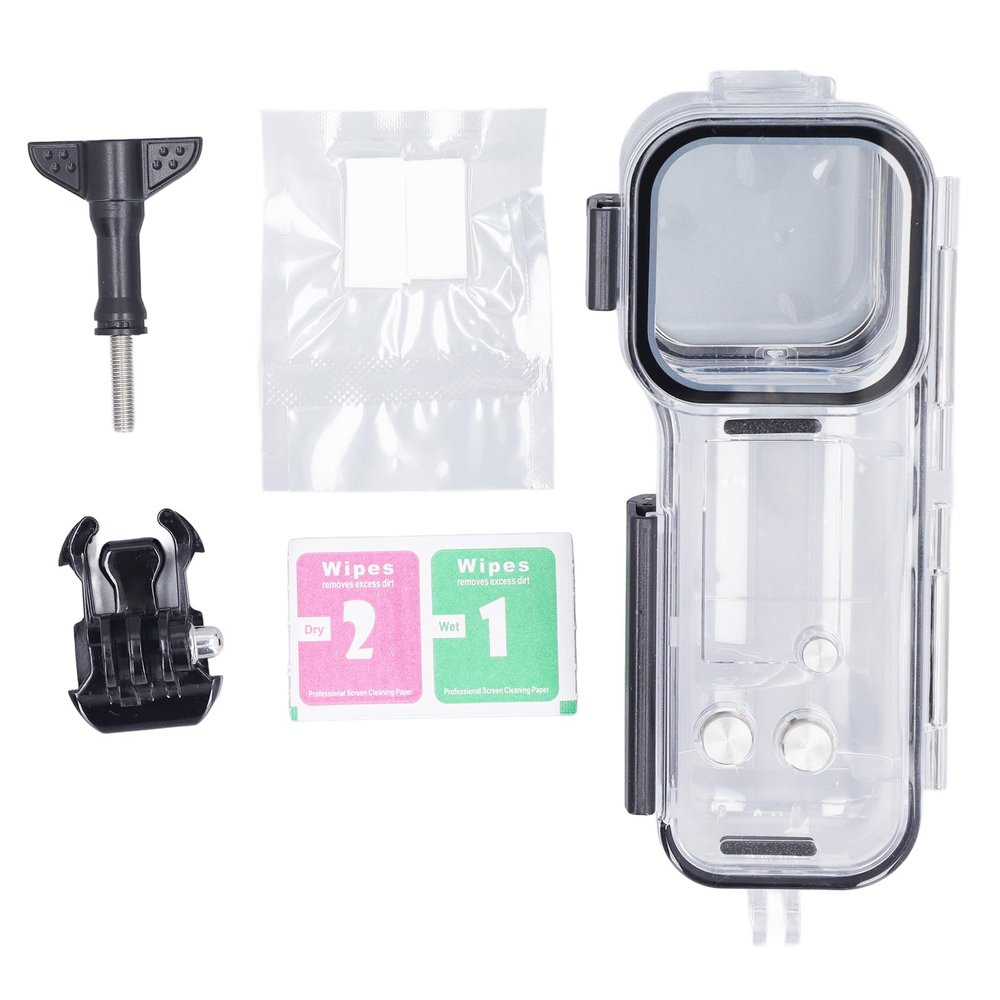 Housing Case for Osmo Pocket 3, Touchscreen Protective Action Camera Accessories with 45m Underwater Dive Shell, for Diving, Swimming