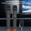 Sanpyl Microphone, Cordless Mic, Metal Handheld Cordless Dynamic Mic System with Rechargeable Receiver, Stable 2.4GHz Connection, Clear Voice, Portable Mic for Speech, Wedding, Party view 4
