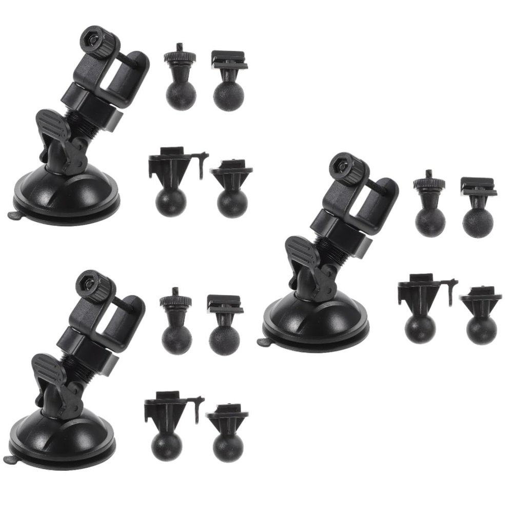 FELTECHELECTR 3sets Cup Mount Holder for Dash Cam Replacement Design for Strong Fixation for Car Use and Easy Adapter Change
