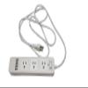 FixtureDisplays White Power Strip with USB Ports, 3 AC Outlets + 4 USB (2.1A) Power Sockets Charging Station Power Extension 16732-NEW-NF view 1