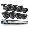 ZOSI 2MP 16CH Home Security Camera System Outdoor with AI Human Vehicle Detect, H.265+ 16CH DVR and 8 x 1080p Weatherproof Surveillance CCTV Bullet Dome Camera, 90 View Angle, Alert Push, 2TB HDD view 1