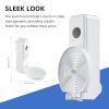 AFGHOA Wall Mount Stand for Echo Spot 2024, Outlet Hanger Stand with Built-in Cable Management, Hide Messy Wires Wall Holder, Space Saving for Echo Spot Kids,No Screws and Drill Needed,White view 3