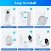 AFGHOA Wall Mount Stand for Echo Spot 2024, Outlet Hanger Stand with Built-in Cable Management, Hide Messy Wires Wall Holder, Space Saving for Echo Spot Kids,No Screws and Drill Needed,White view 4