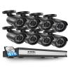 ZOSI 2MP 16 Channel Security Camera System, H.265+ DVR Recorder with AI Human Vehicle Detect, 8 x 1080p Weatherproof CCTV Bullet Camera Outdoor Indoor with 100ft Night Vision, Remote Access, 4TB HDD view 1