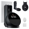 AFGHOA Wall Mount Stand for Echo Spot 2024, Outlet Hanger Stand with Built-in Cable Management, Hide Messy Wires Wall Holder, Space Saving Holder for Echo Spot,No Screws and Drill Needed,Black view 1