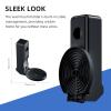 AFGHOA Wall Mount Stand for Echo Spot 2024, Outlet Hanger Stand with Built-in Cable Management, Hide Messy Wires Wall Holder, Space Saving Holder for Echo Spot,No Screws and Drill Needed,Black view 3