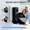 AFGHOA Wall Mount Stand for Echo Spot 2024, Outlet Hanger Stand with Built-in Cable Management, Hide Messy Wires Wall Holder, Space Saving Holder for Echo Spot,No Screws and Drill Needed,Black view 4