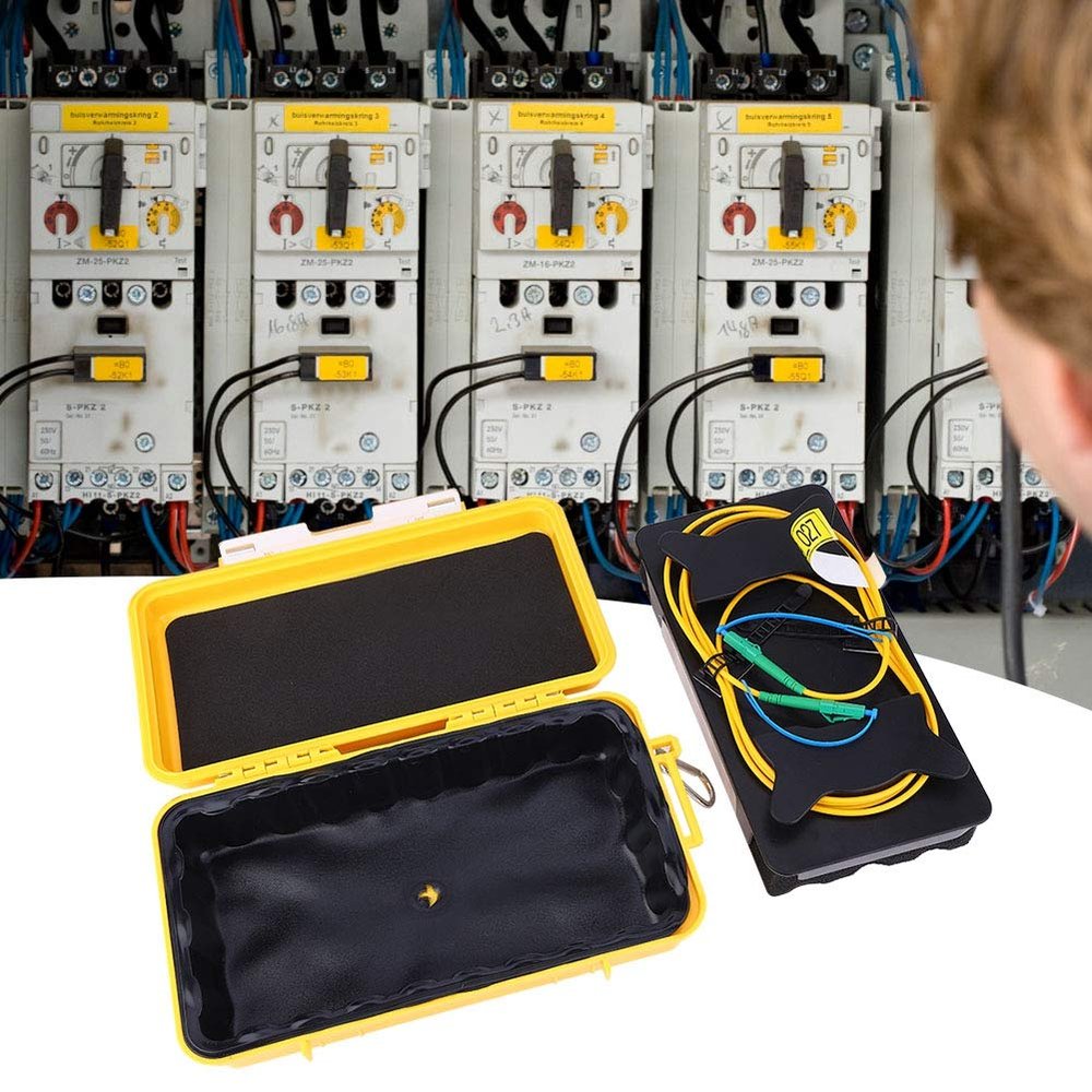 OTDR Cable Box for Single Mode Fiber Optic Testing 2000m LC Dead Zone with 0.5dB/km Loss,Compact Storage Case
