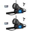 2-Pack Global PTT Push-to-Talk Over Cellular (PoC) Mobile Radios with Sim Cards for Car Vehicle - Nationwide Communication Unlimited Range Walkie Talkies with Handheld Microphone (with GPS) view 1