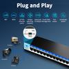 16 Port Gigabit Switch, Easy Smart Managed Ethernet Switch, Network Hub, Ethernet Splitter, Plug & Play, Fanless Metal Design, VLAN, Qos, Desktop or Wall Mount view 4