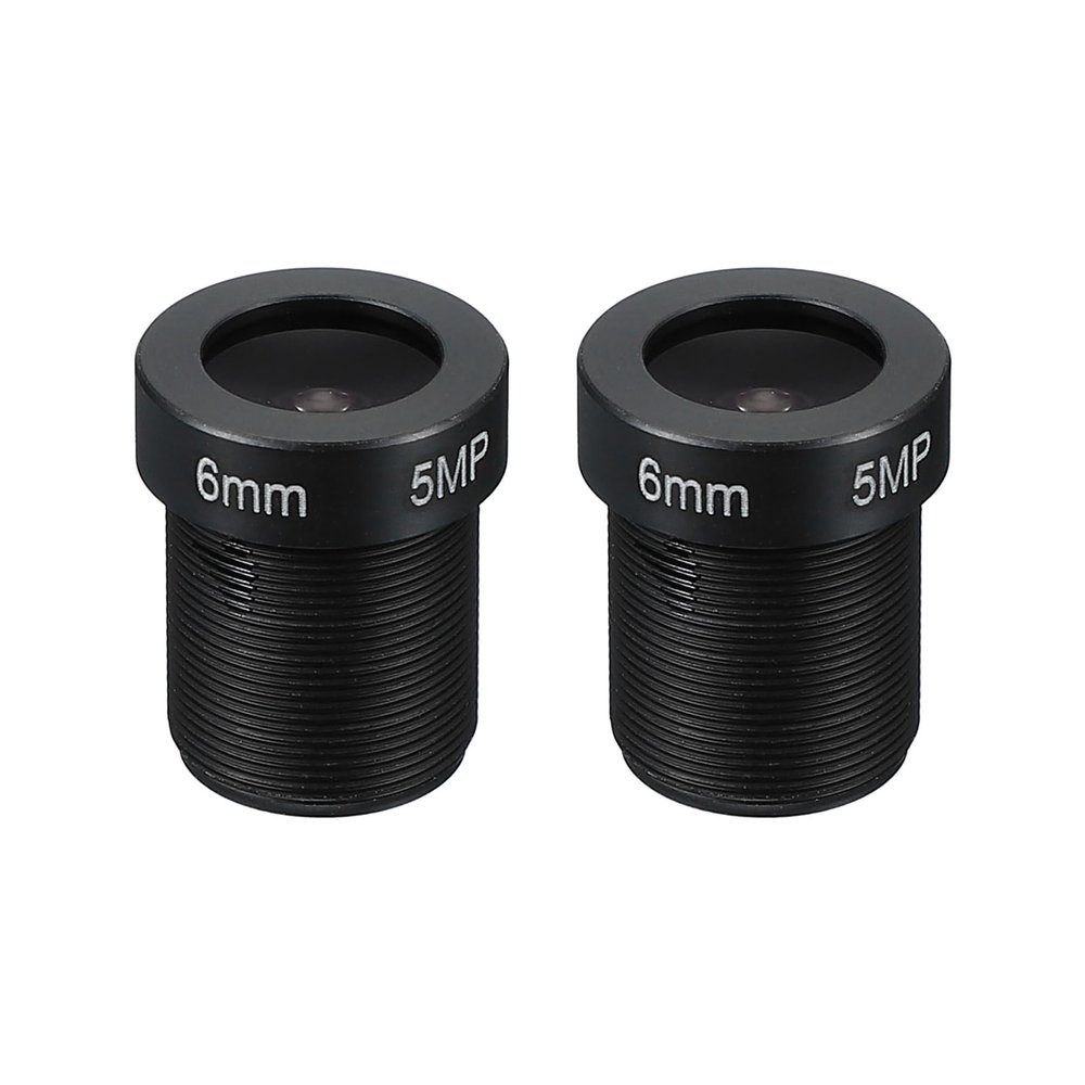 PATIKIL 8mm CCTV Camera Lens, F2.0 FPV Security Camera Lens 2MP 1080P Super Clear Camera Lens 48 Angle Lens M12 Threaded Dia for IP Camera Panoramic, 2 Pack