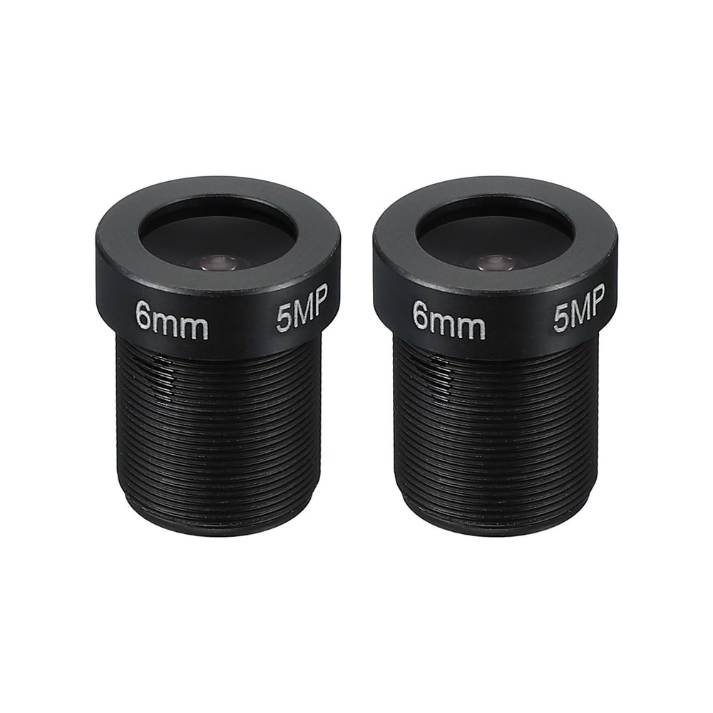 PATIKIL 6mm CCTV Camera Lens, F2.0 FPV Security Camera Lens 5MP 70 Wide Angle Lens M12 Threaded Dia for IP Camera Panoramic, 2 Pack