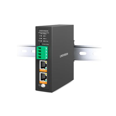Linovision Industrial Gigabit 90W POE++ Splitter with IEEE802.3bt PoE and DC 5/9/12/24V Output, Din Rail Mounting, Power Supply for PTZ Cameras, Access Control Systems