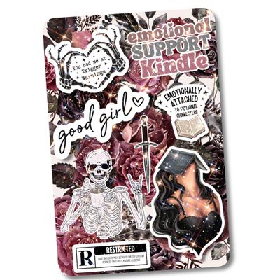 Clear Back Cover Insert for Kindle | Kindle Insert for Clear Case | Booktok Bookish Kindle Stickers Insert | Kindle Accessories | Dark Romance Book Gifts for Women (Kindle Basic 6")